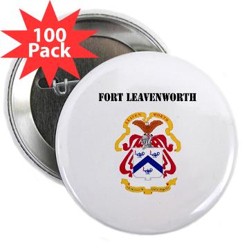 FLeavenworth - M01 - 01 - Fort Leavenworth with Text - 2.25" Button (100 pack)