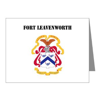 FLeavenworth - M01 - 02 - Fort Leavenworth with Text - Note Cards (Pk of 20) - Click Image to Close