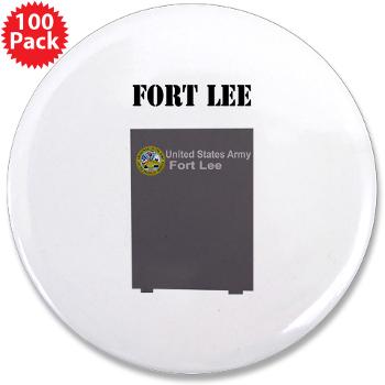 FLee - M01 - 01 - Fort Lee with Text - 3.5" Button (100 pack)