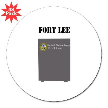 FLee - M01 - 01 - Fort Lee with Text - 3"Lapel Sticker (48 pk)