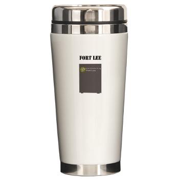 FLee - M01 - 03 - Fort Lee with Text - Ceramic Travel Mug - Click Image to Close