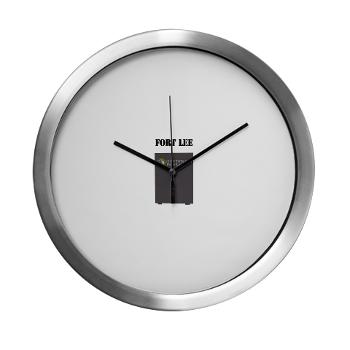 FLee - M01 - 03 - Fort Lee with Text - Modern Wall Clock