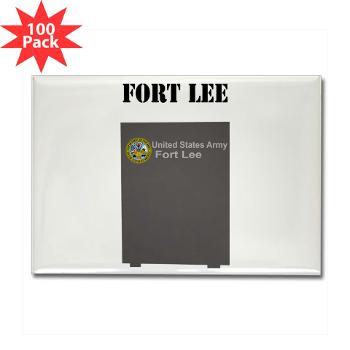 FLee - M01 - 01 - Fort Lee with Text - Rectangle Magnet (100 pack)