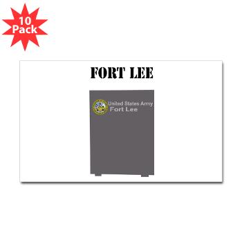 FLee - M01 - 01 - Fort Lee with Text - Sticker (Rectangle 10 pk)