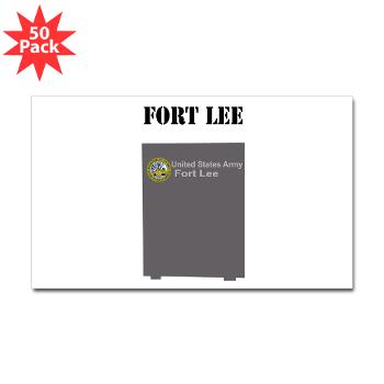 FLee - M01 - 01 - Fort Lee with Text - Sticker (Rectangle 50 pk)