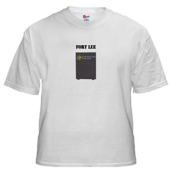 FLee - A01 - 04 - Fort Lee with Text - White t-Shirt