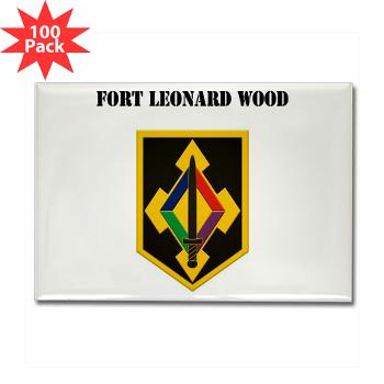FLeonardWood - M01 - 01 - Fort Leonard Wood with Text - Rectangle Magnet (100 pack)