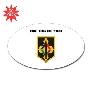 FLeonardWood - M01 - 01 - Fort Leonard Wood with Text - Sticker (Oval 50 pk)