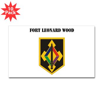 FLeonardWood - M01 - 01 - Fort Leonard Wood with Text - Sticker (Rectangle 10 pk) - Click Image to Close
