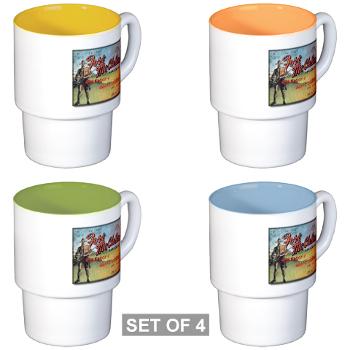 FMcClellan - M01 - 03 - Fort McClellan - Stackable Mug Set (4 mugs) - Click Image to Close