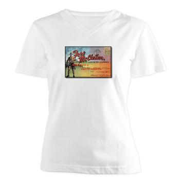 FMcClellan - A01 - 04 - Fort McClellan - Women's V-Neck T-Shirt