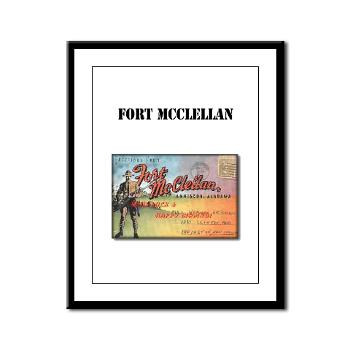 FMcClellan - M01 - 02 - Fort McClellan with Text - Framed Panel Print
