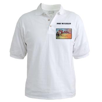 FMcClellan - A01 - 04 - Fort McClellan with Text - Golf Shirt