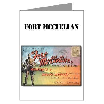FMcClellan - M01 - 02 - Fort McClellan with Text - Greeting Cards (Pk of 10)