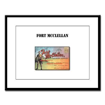 FMcClellan - M01 - 02 - Fort McClellan with Text - Large Framed Print