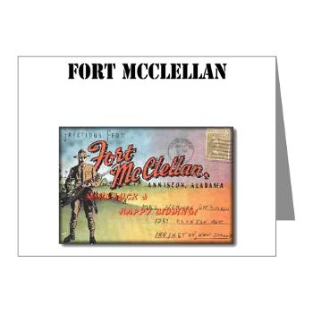 FMcClellan - M01 - 02 - Fort McClellan with Text - Note Cards (Pk of 20)