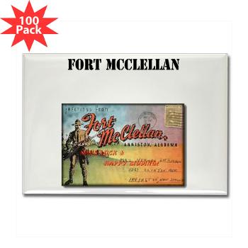 FMcClellan - M01 - 01 - Fort McClellan with Text - Rectangle Magnet (100 pack)