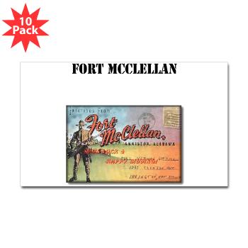 FMcClellan - M01 - 01 - Fort McClellan with Text - Sticker (Rectangle 10 pk)