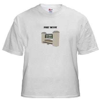 FMcCoy - A01 - 04 - Fort McCoy with Text - White t-Shirt