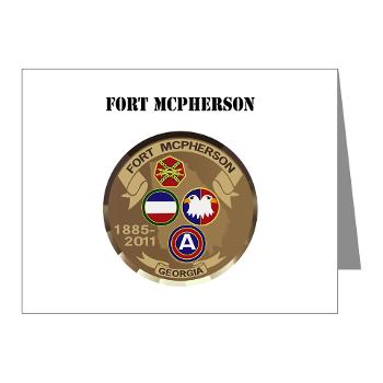 FMcPherson - M01 - 02 - Fort McPherson with Text - Note Cards (Pk of 20)