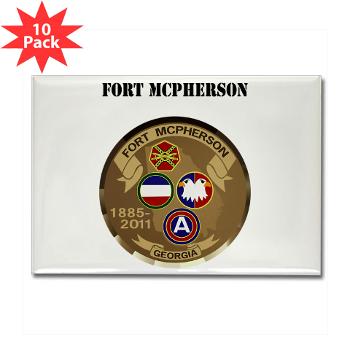 FMcPherson - M01 - 01 - Fort McPherson with Text - Rectangle Magnet (10 pack)