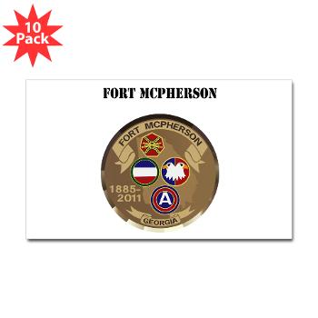 FMcPherson - M01 - 01 - Fort McPherson with Text - Sticker (Rectangle 10 pk)