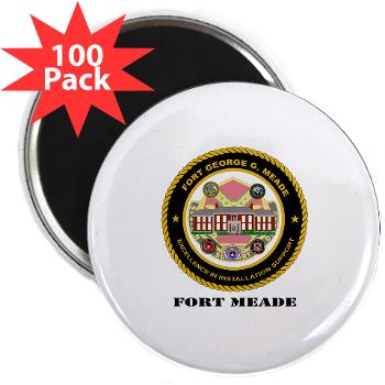 FMeade - M01 - 01 - Fort Meade with Text - 2.25" Magnet (100 pack)