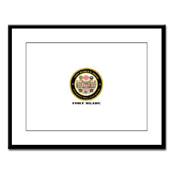 FMeade - M01 - 02 - Fort Meade with Text - Large Framed Print