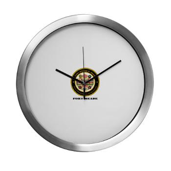 FMeade - M01 - 03 - Fort Meade with Text - Modern Wall Clock