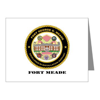 FMeade - M01 - 02 - Fort Meade with Text - Note Cards (Pk of 20)