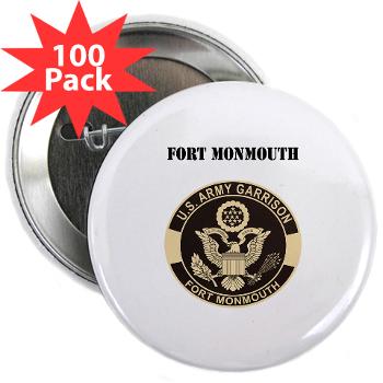 FMonmouth - M01 - 01 - Fort Monmouth with Text - 2.25" Button (100 pack)