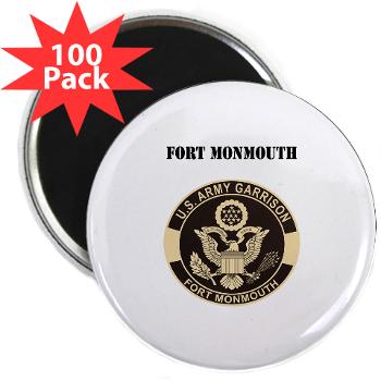 FMonmouth - M01 - 01 - Fort Monmouth with Text - 2.25" Magnet (100 pack)