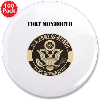 FMonmouth - M01 - 01 - Fort Monmouth with Text - 3.5" Button (100 pack)