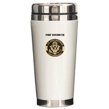 FMonmouth - M01 - 03 - Fort Monmouth with Text - Ceramic Travel Mug