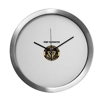 FMonmouth - M01 - 03 - Fort Monmouth with Text - Modern Wall Clock