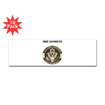 FMonmouth - M01 - 01 - Fort Monmouth with Text - Sticker (Bumper 10 pk)