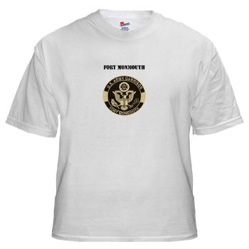 FMonmouth - A01 - 04 - Fort Monmouth with Text - White t-Shirt