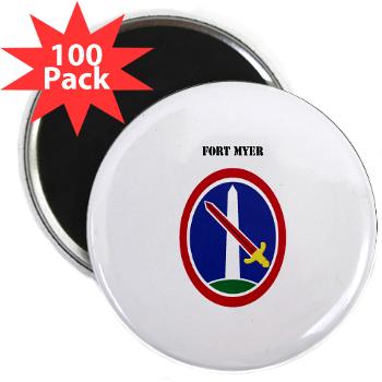 FMyer - M01 - 01 - Fort Myer with Text - 2.25" Magnet (100 pack)