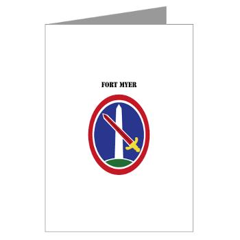 FMyer - M01 - 02 - Fort Myer with Text - Greeting Cards (Pk of 20) - Click Image to Close