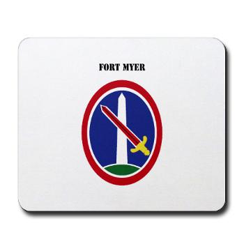 FMyer - M01 - 03 - Fort Myer with Text - Mousepad - Click Image to Close