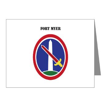 FMyer - M01 - 02 - Fort Myer with Text - Note Cards (Pk of 20)
