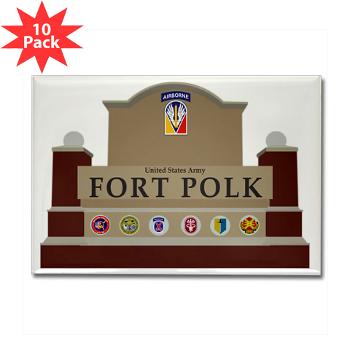 FPolk - M01 - 01 - Fort Polk - Rectangle Magnet (10 pack)