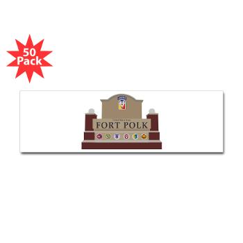 FPolk - M01 - 01 - Fort Polk - Sticker (Bumper 50 pk)