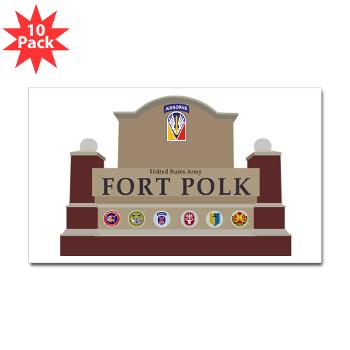 FPolk - M01 - 01 - Fort Polk - Sticker (Rectangle 10 pk)