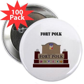 FPolk - M01 - 01 - Fort Polk with Text - 2.25" Button (100 pack)