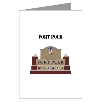FPolk - M01 - 02 - Fort Polk with Text - Greeting Cards (Pk of 10)