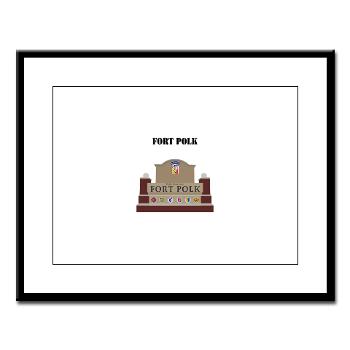 FPolk - M01 - 02 - Fort Polk with Text - Large Framed Print