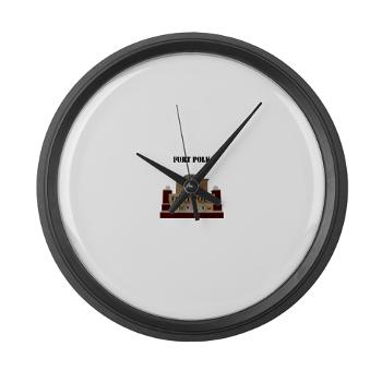 FPolk - M01 - 03 - Fort Polk with Text - Large Wall Clock