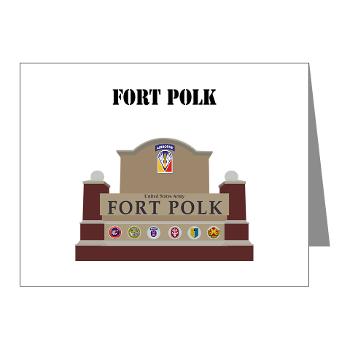FPolk - M01 - 02 - Fort Polk with Text - Note Cards (Pk of 20)