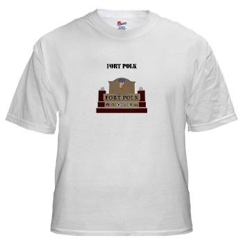 FPolk - A01 - 04 - Fort Polk with Text - White t-Shirt